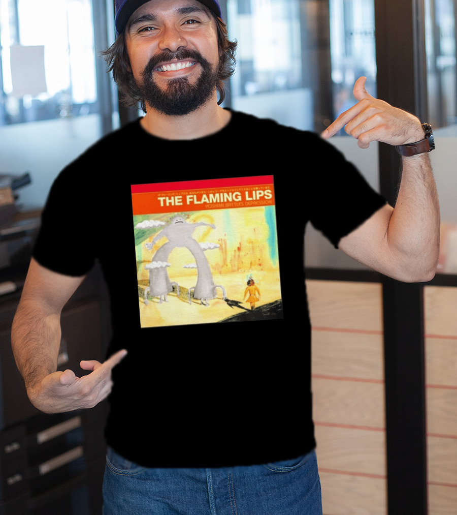 The Flaming Lips Yoshimi Battles Depression Mystery Creature And Girl In Fantasy World T-Shirt