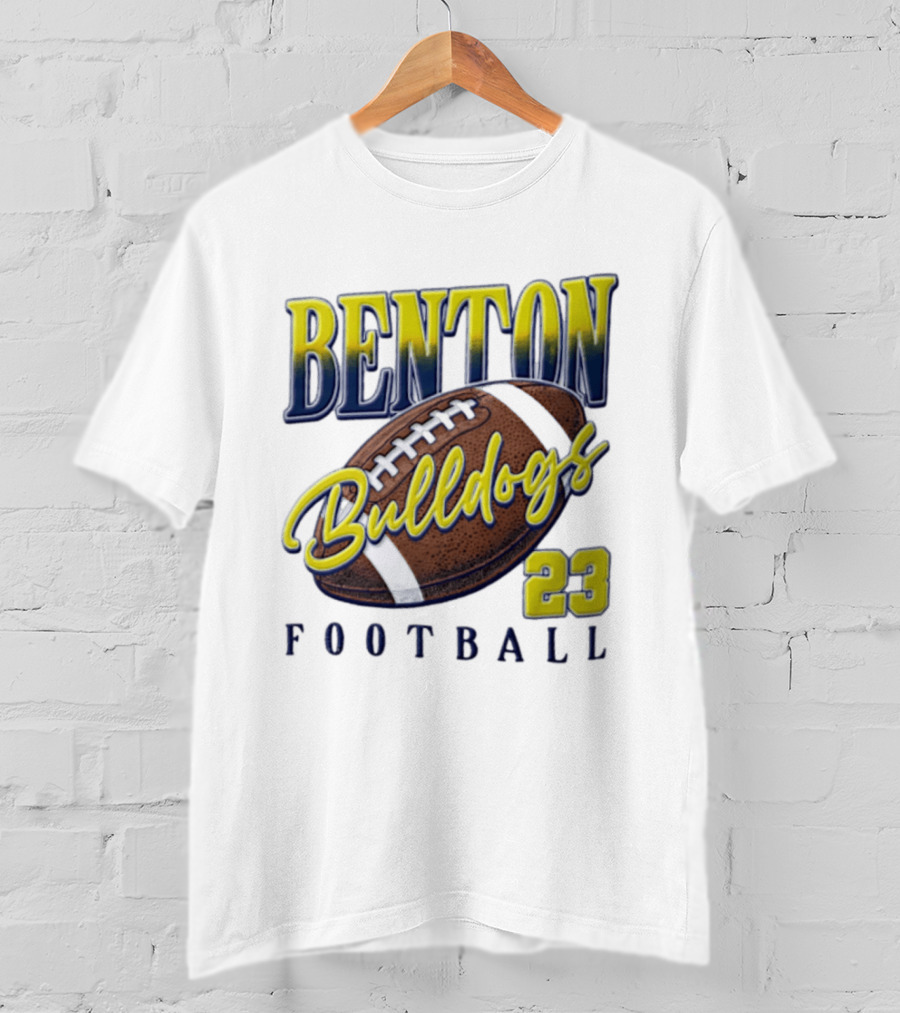 Benton Bulldogs 23 Football Team Spirit Fan Gear T-Shirt
