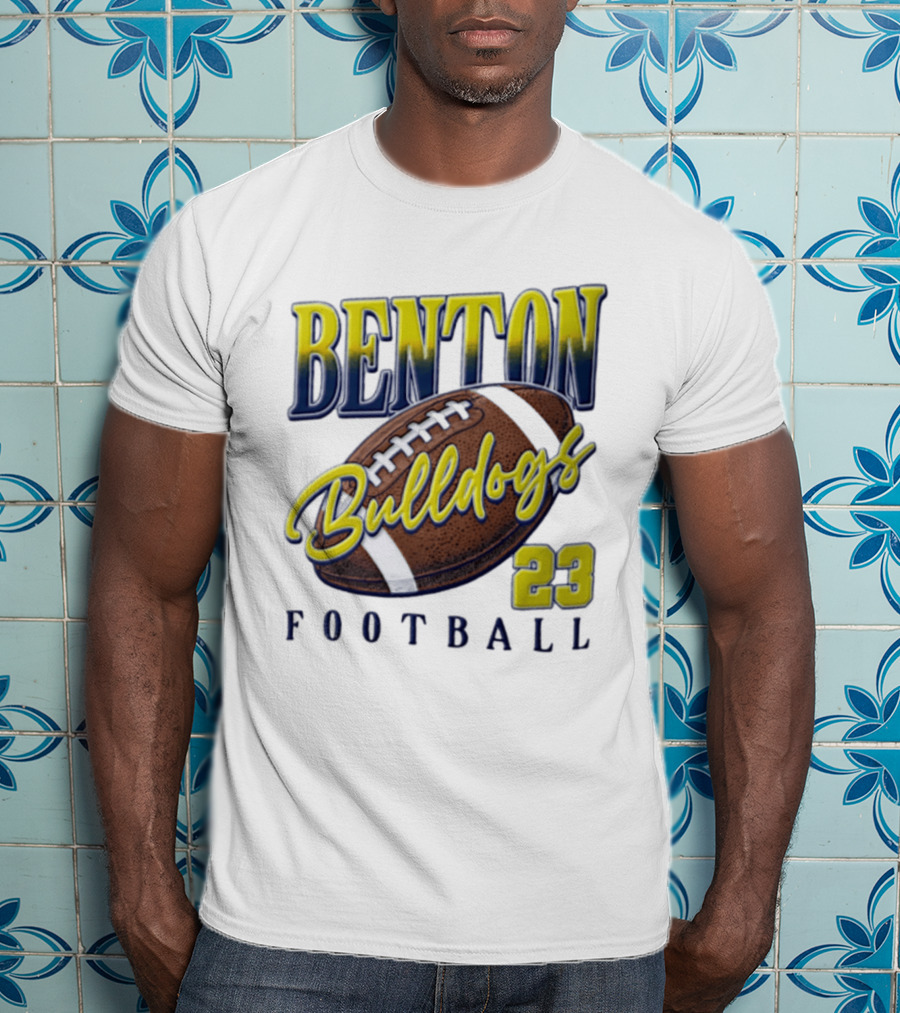 Benton Bulldogs 23 Football Team Spirit Fan Gear T-Shirt