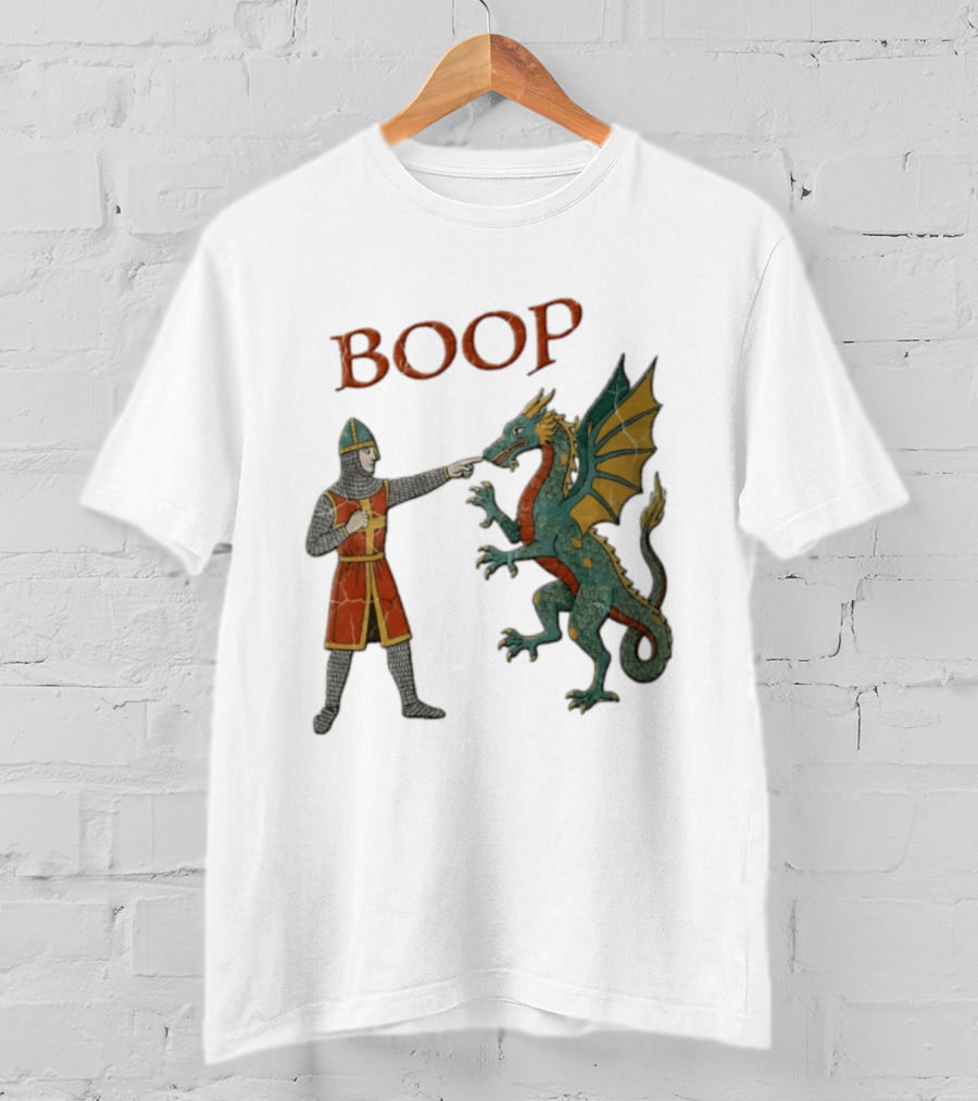 Knight Pointing Boop Dragon Encounter T-Shirt