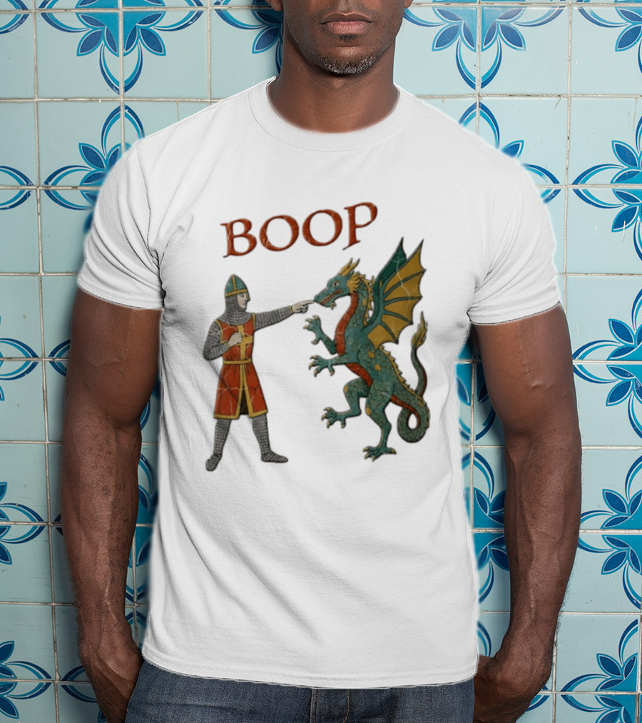 Knight Pointing Boop Dragon Encounter T-Shirt