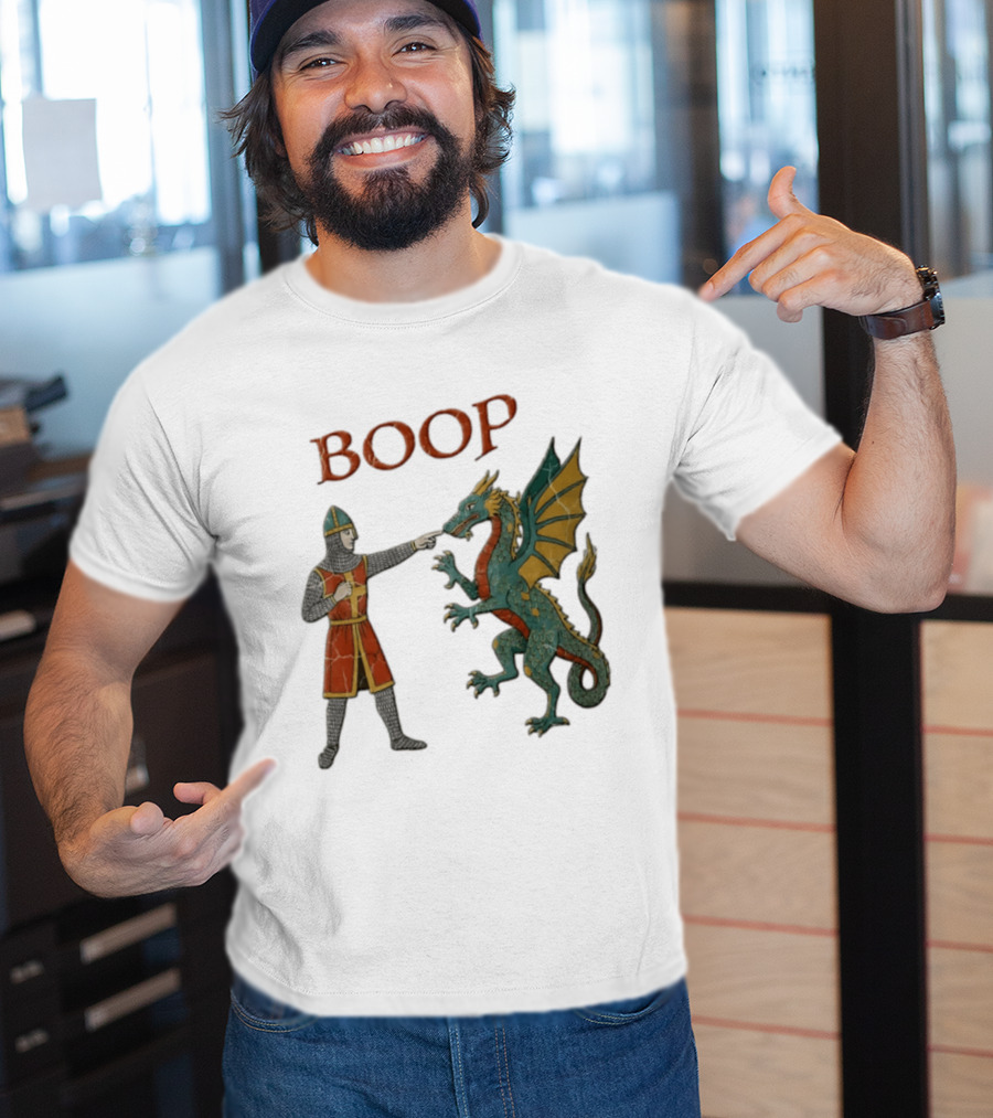 Knight Pointing Boop Dragon Encounter T-Shirt
