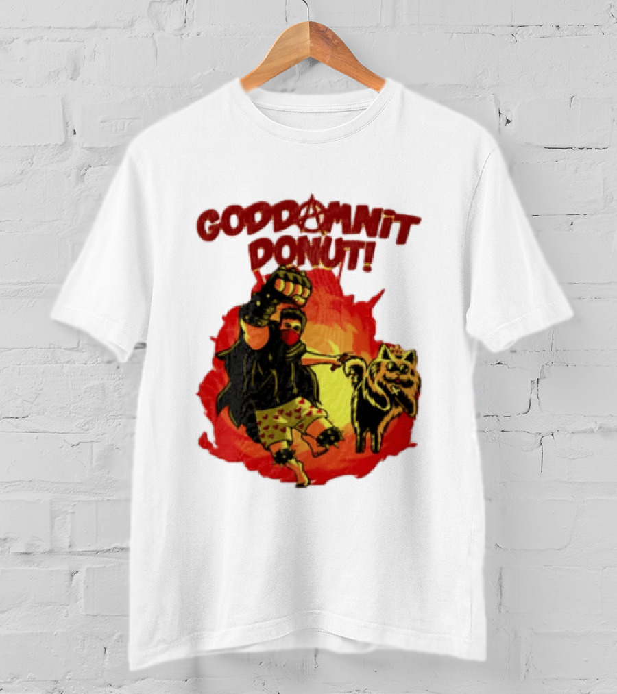 Goddamnit Donut Dungeon Crawler Carl With Mask And Cat T-Shirt