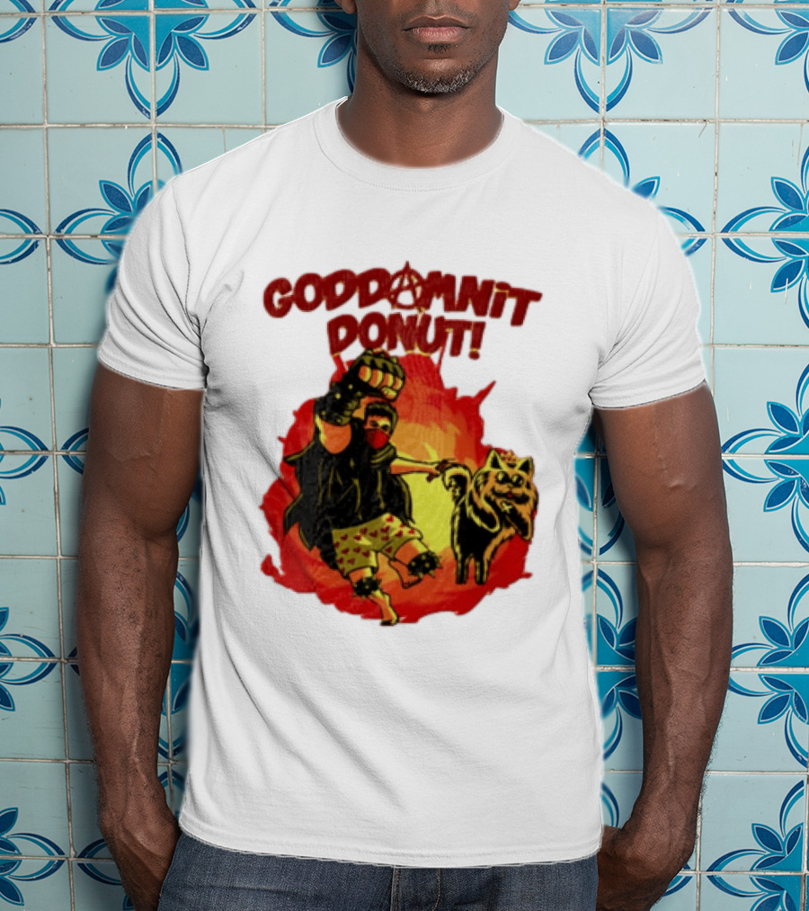Goddamnit Donut Dungeon Crawler Carl With Mask And Cat T-Shirt