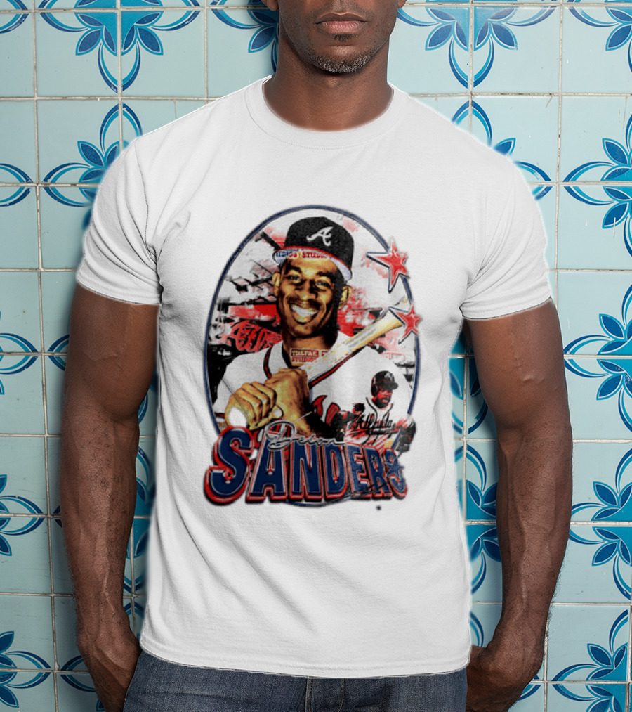Deion Sanders Atlanta Braves MLB Stars Baseball Sports Memorabilia T-Shirt