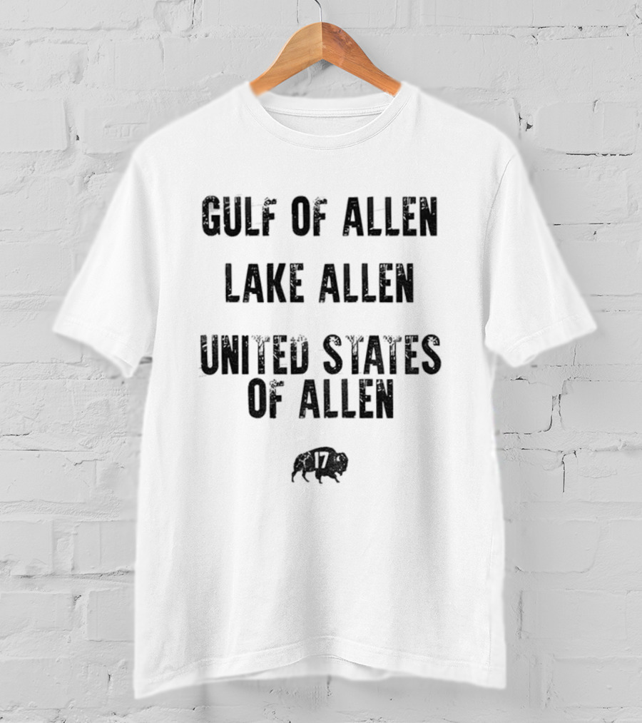 Gulf Of Allen Lake Allen United States Of Allen Bills Buffalo T-Shirt