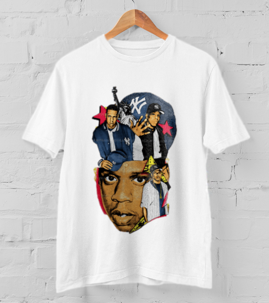 Jay Z New York Yankees Statue Of Liberty Stars T-Shirt