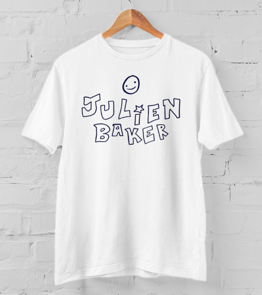 Julien Baker Hand Drawn Indie Rock Smiley Face T-Shirt