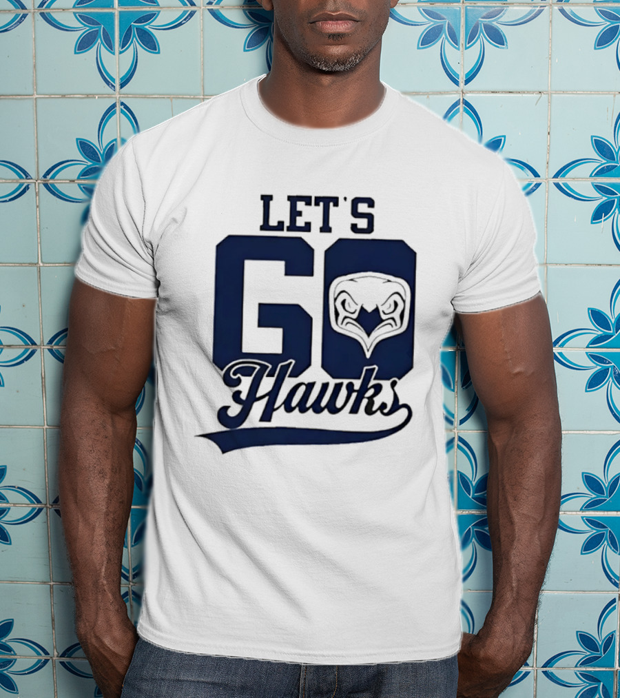 Let's Go Hawks Sports Team Cheer Owl T-Shirt