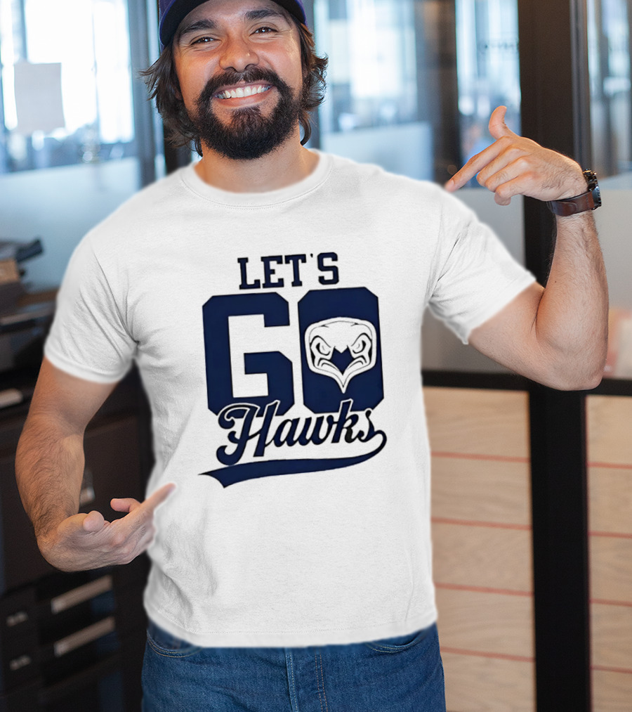Let's Go Hawks Sports Team Cheer Owl T-Shirt