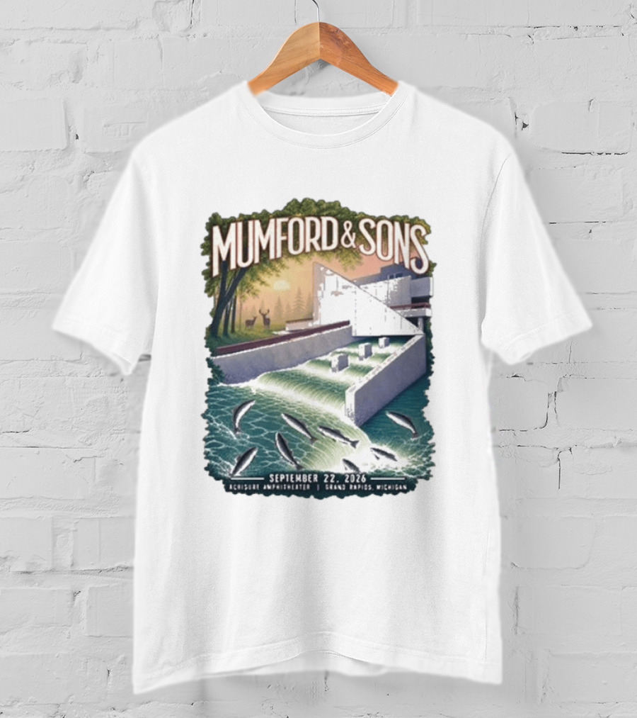 Mumford & Sons September 22 2026 Grand Rapids Michigan Acrisure Amphitheater T-Shirt