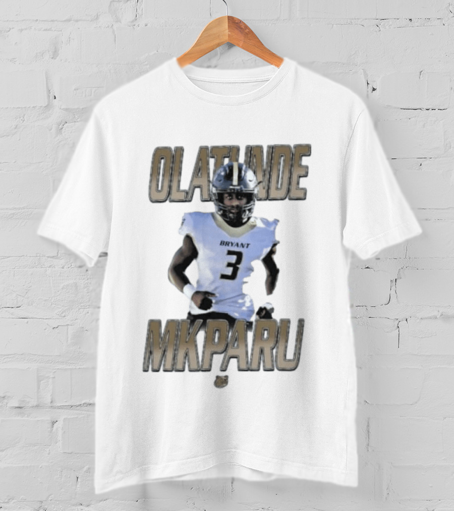 Bryant Bulldogs Olatunde Mkparu Number 3 T-Shirt