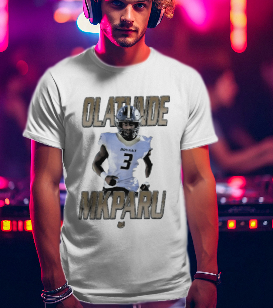 Bryant Bulldogs Olatunde Mkparu Number 3 T-Shirt