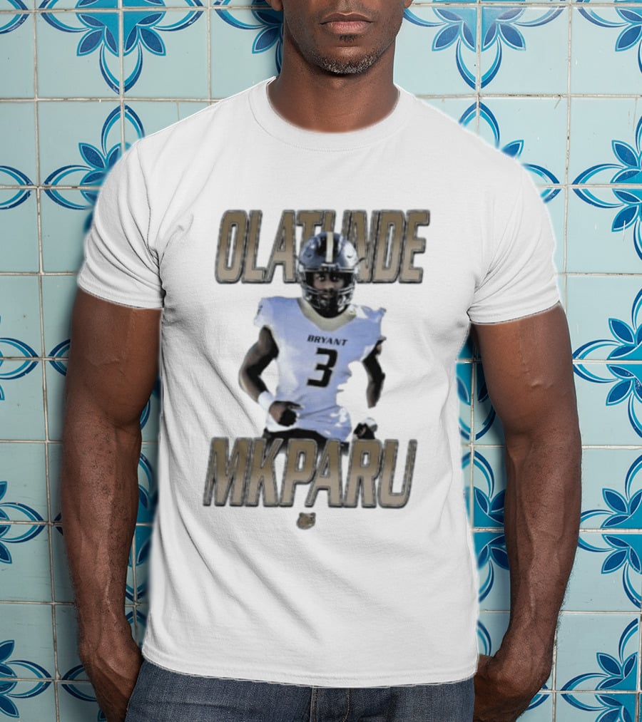 Bryant Bulldogs Olatunde Mkparu Number 3 T-Shirt