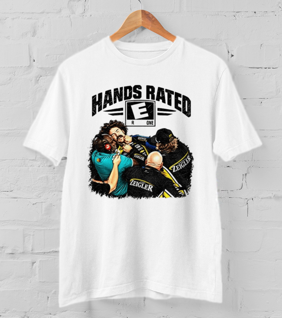Ryan Blaney Vs Carson Hocevar Hands Rated E Zeigler Racing For Everyone T-Shirt