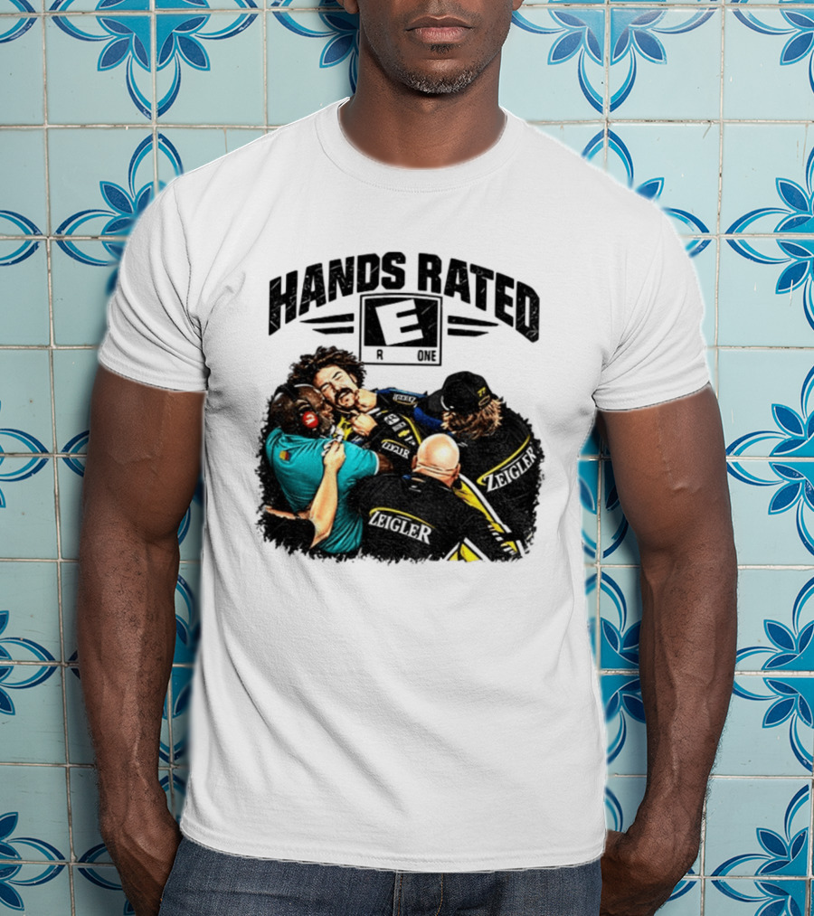 Ryan Blaney Vs Carson Hocevar Hands Rated E Zeigler Racing For Everyone T-Shirt