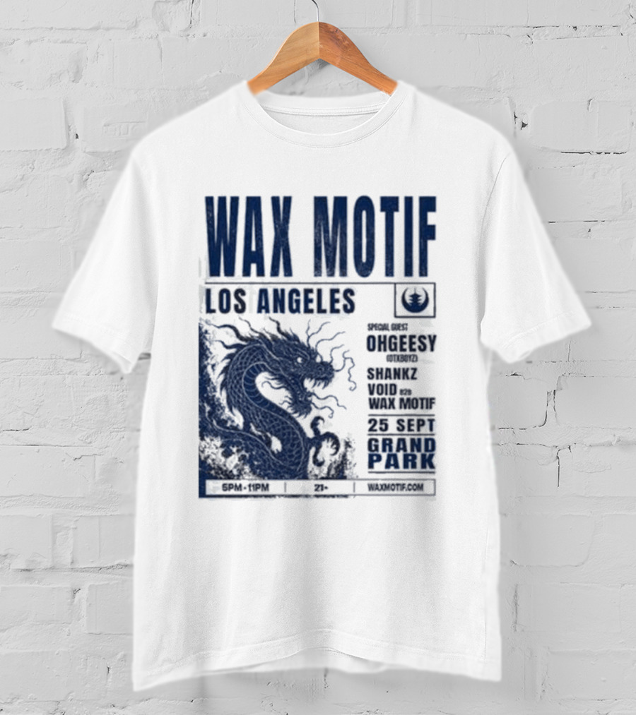 Wax Motif Los Angeles Grand Park Event With Ohgeesy September 25 2026 Dragon T-Shirt