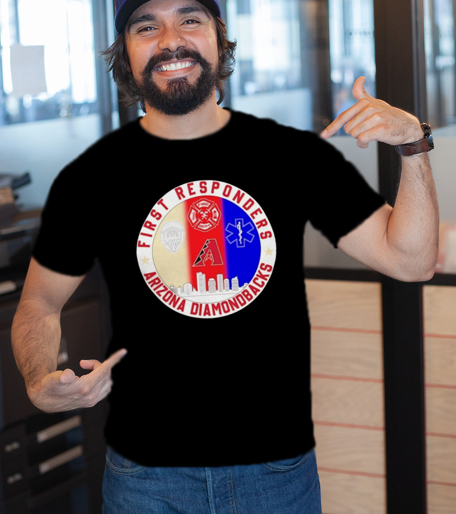Arizona Diamondbacks First Responders Police Fire Dept EMT Appreciation T-Shirt