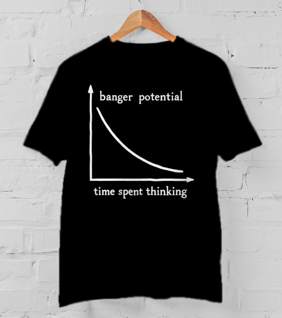 Banger Potential Time Spent Thinking Graph Curve T-Shirt