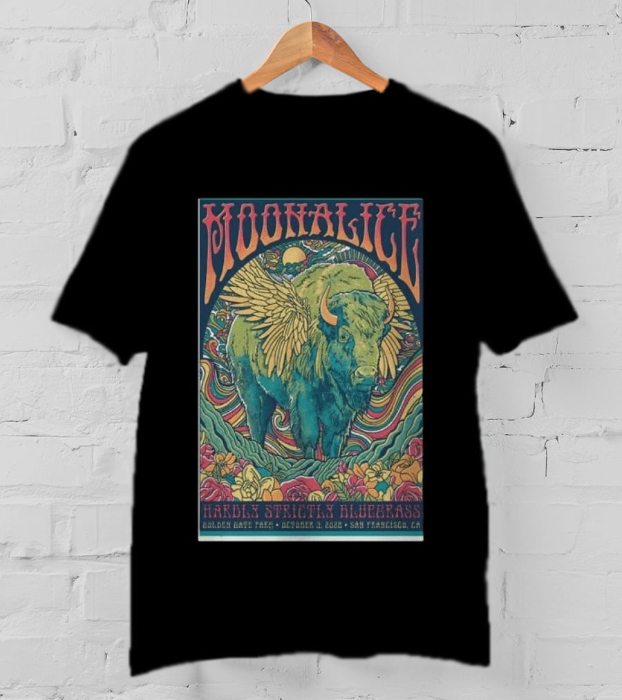 Moonalice Hardly Strictly Bluegrass Golden Gate Park October 3 2026 San Francisco CA T-Shirt