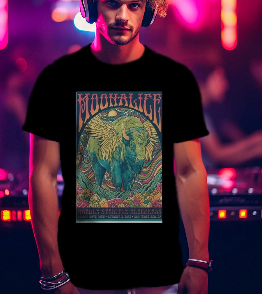 Moonalice Hardly Strictly Bluegrass Golden Gate Park October 3 2026 San Francisco CA T-Shirt