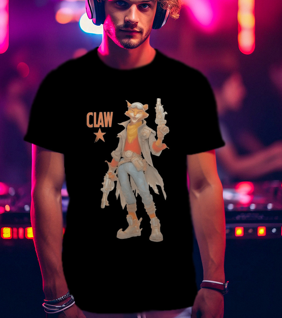 Captain Claw Star Cat With Dual Blasters And Goggles T-Shirt