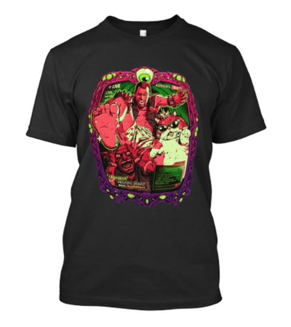 Live Audience Carl Princess Donut Dungeon Crawler Cat Goblin T-Shirt