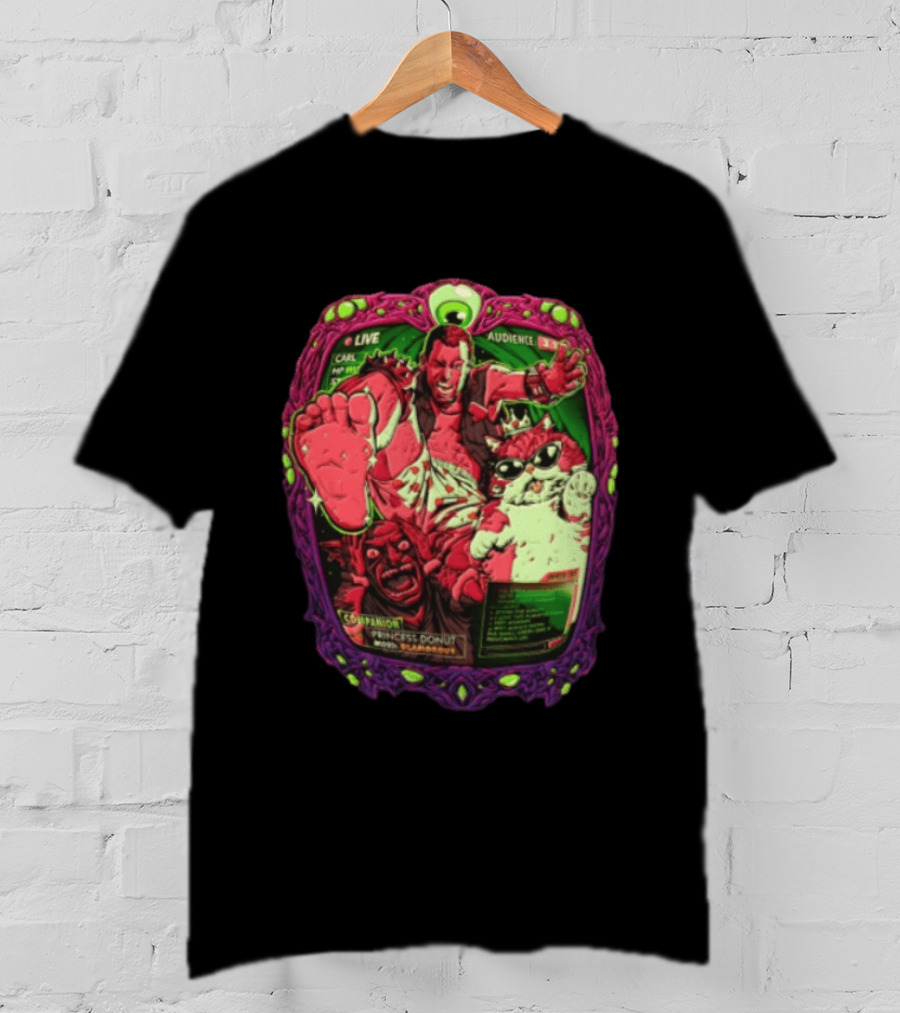 Live Audience Carl Princess Donut Dungeon Crawler Cat Goblin T-Shirt