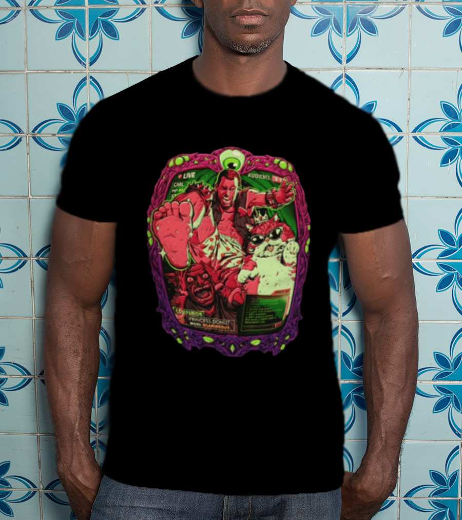 Live Audience Carl Princess Donut Dungeon Crawler Cat Goblin T-Shirt