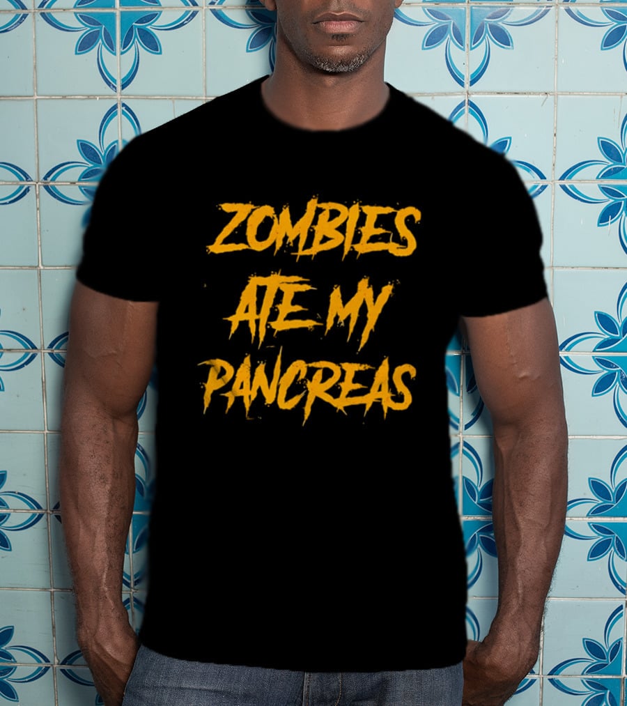 Zombies Ate My Pancreas Halloween Humor Trend T-Shirt
