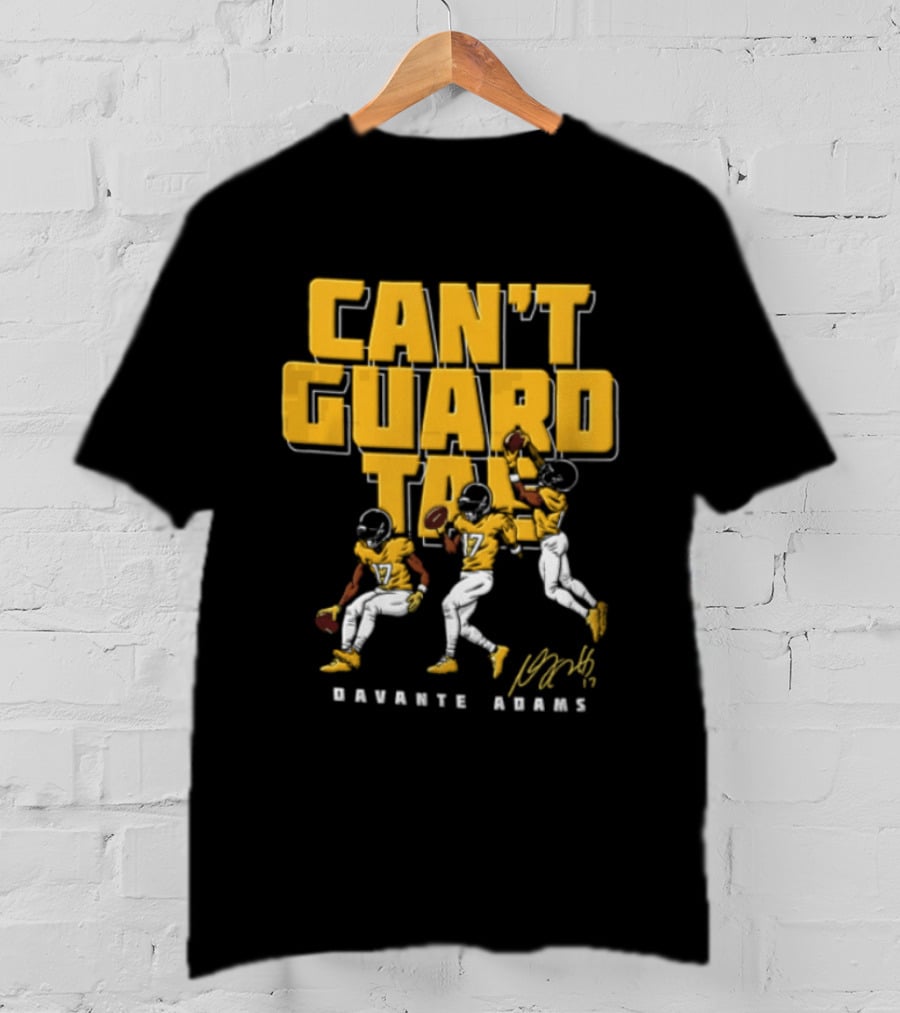 Can't Guard Tae 17 Davante Adams NFLPA Football Player Catching Throwing Ball T-Shirt