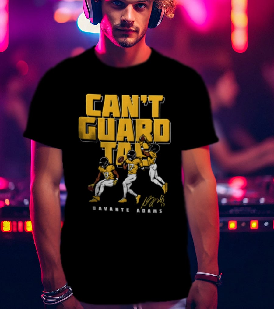 Can't Guard Tae 17 Davante Adams NFLPA Football Player Catching Throwing Ball T-Shirt