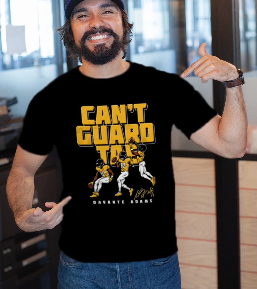 Can't Guard Tae 17 Davante Adams NFLPA Football Player Catching Throwing Ball T-Shirt