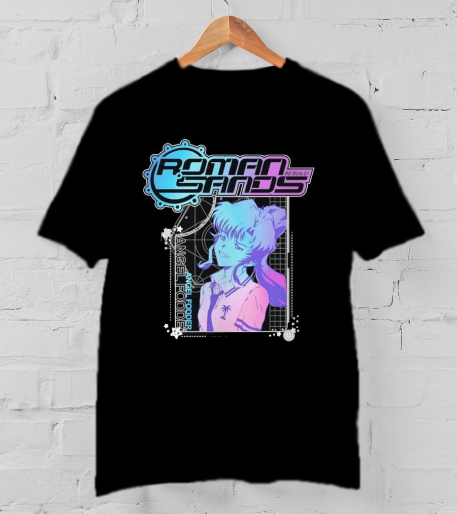 Roman Sands Re Build Angel Fodder Retro Anime Aesthetic T-Shirt