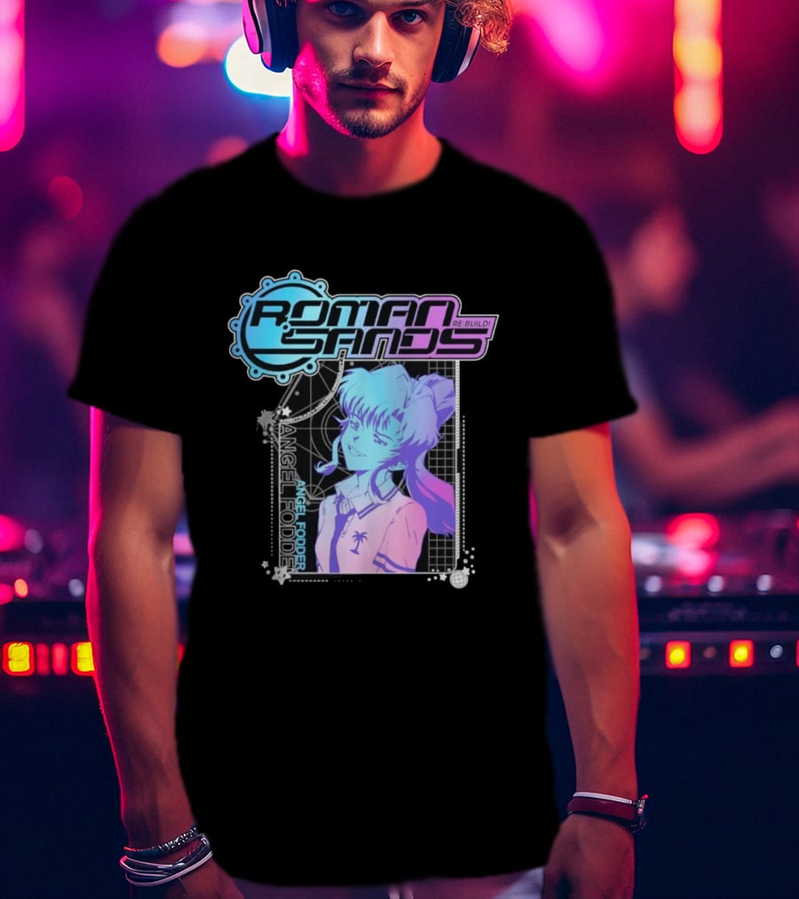 Roman Sands Re Build Angel Fodder Retro Anime Aesthetic T-Shirt