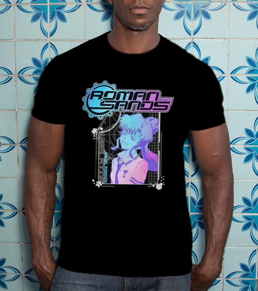 Roman Sands Re Build Angel Fodder Retro Anime Aesthetic T-Shirt