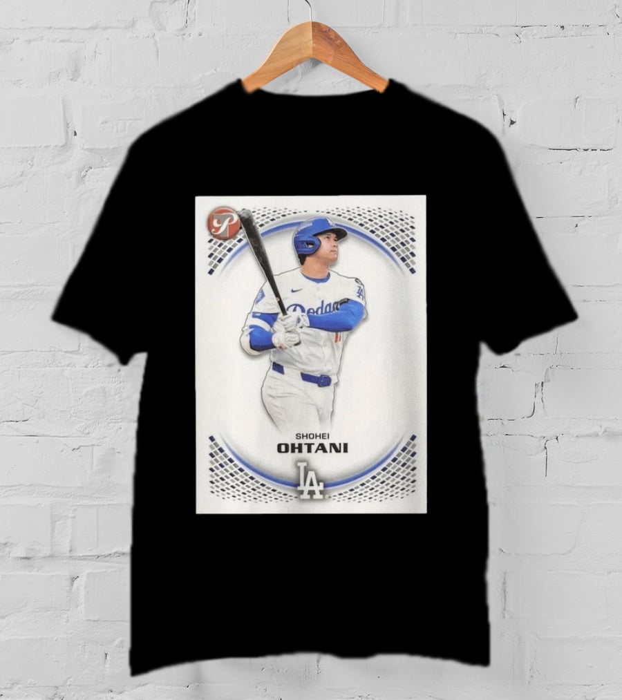 Shohei Ohtani Los Angeles Dodgers LA Number 28 Refractor 2006 T-Shirt