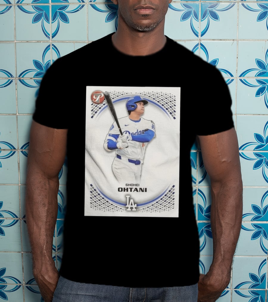 Shohei Ohtani Los Angeles Dodgers LA Number 28 Refractor 2006 T-Shirt