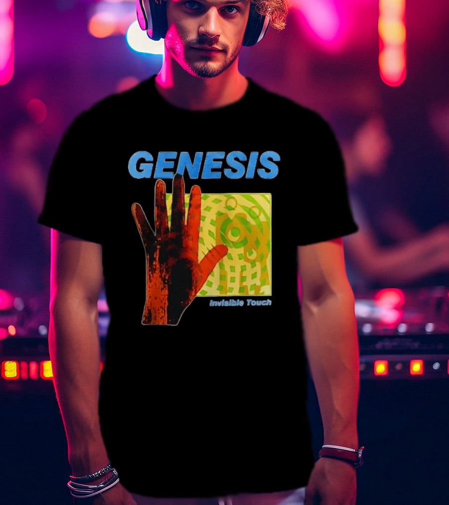 Genesis Invisible Touch Band Progressive Rock Album Cover Hand T-Shirt