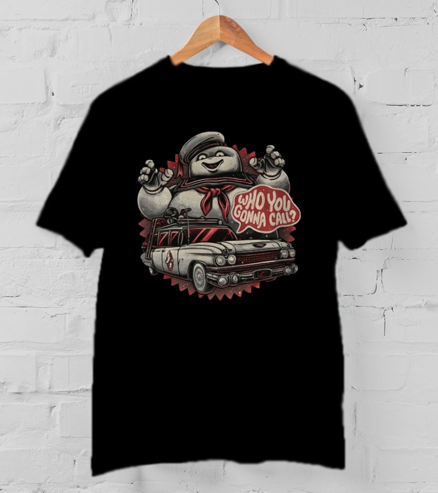 Ghostbusters Slimer Ecto 1 Who You Gonna Call Halloween T-Shirt