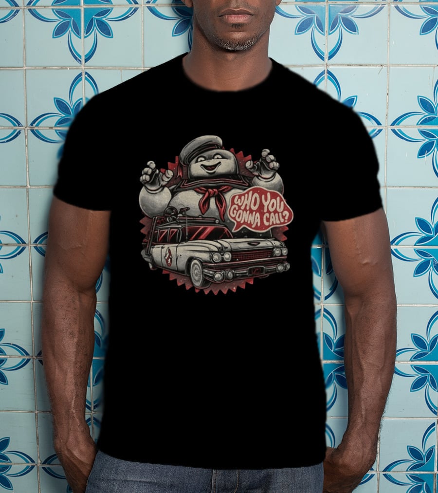 Ghostbusters Slimer Ecto 1 Who You Gonna Call Halloween T-Shirt