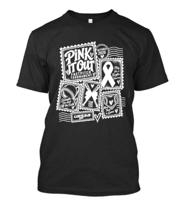 USSSA Pink It Out Fastpitch Ribbon October 2026 T-Shirt