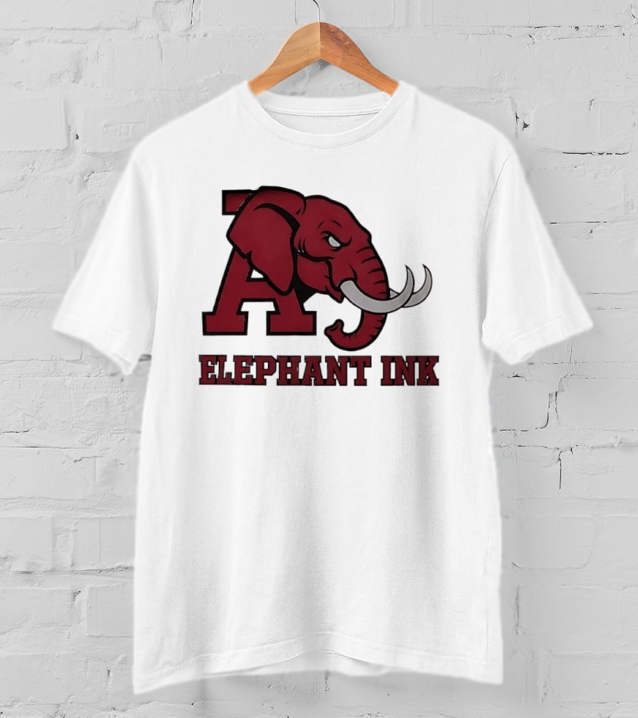 Alabama Crimson Tide Elephant Ink College Football T-Shirt