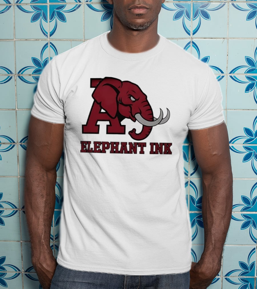 Alabama Crimson Tide Elephant Ink College Football T-Shirt