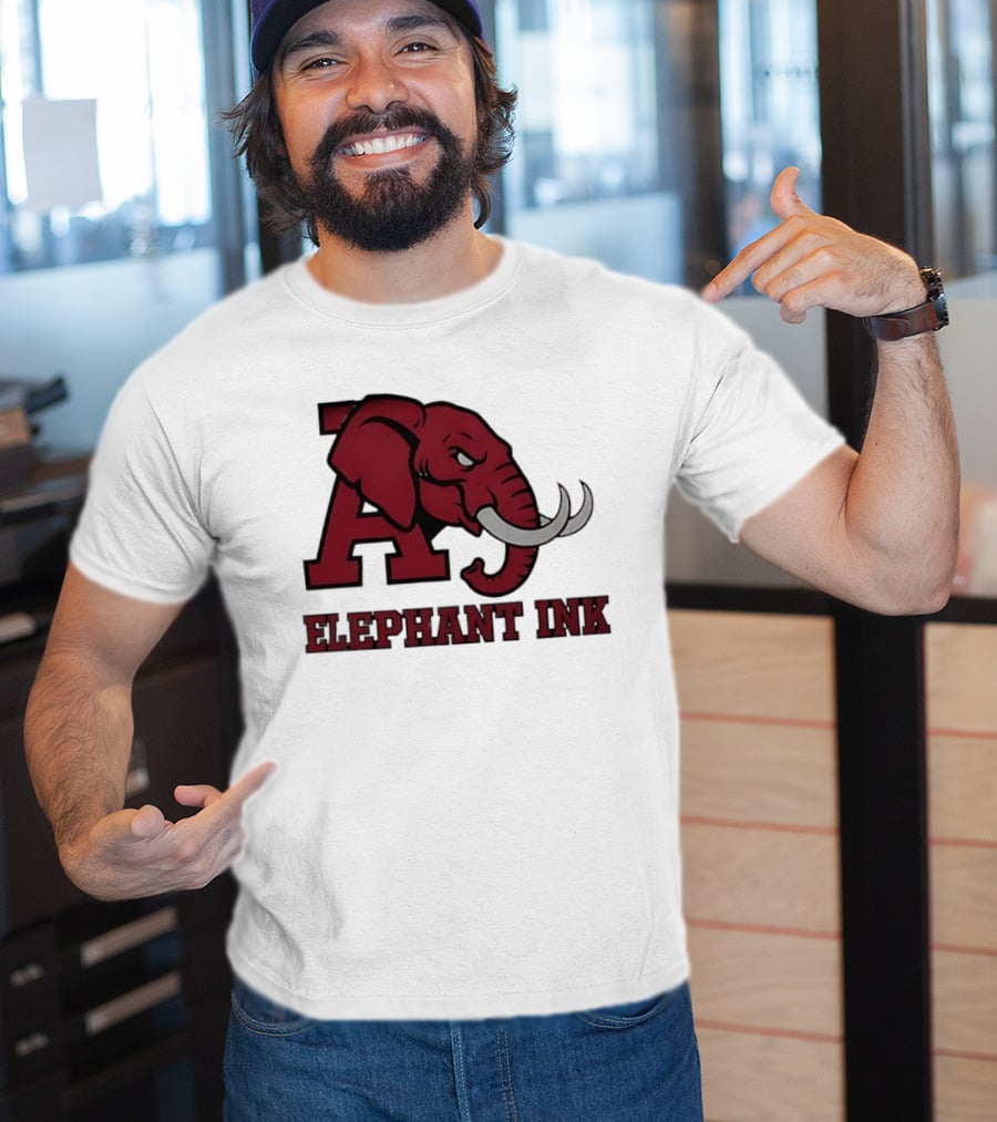 Alabama Crimson Tide Elephant Ink College Football T-Shirt