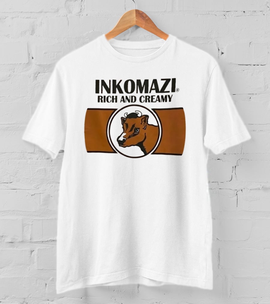 INKOMAZI Rich And Creamy Cow Dairy Iconic Branding T-Shirt