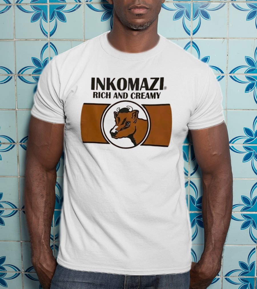 INKOMAZI Rich And Creamy Cow Dairy Iconic Branding T-Shirt