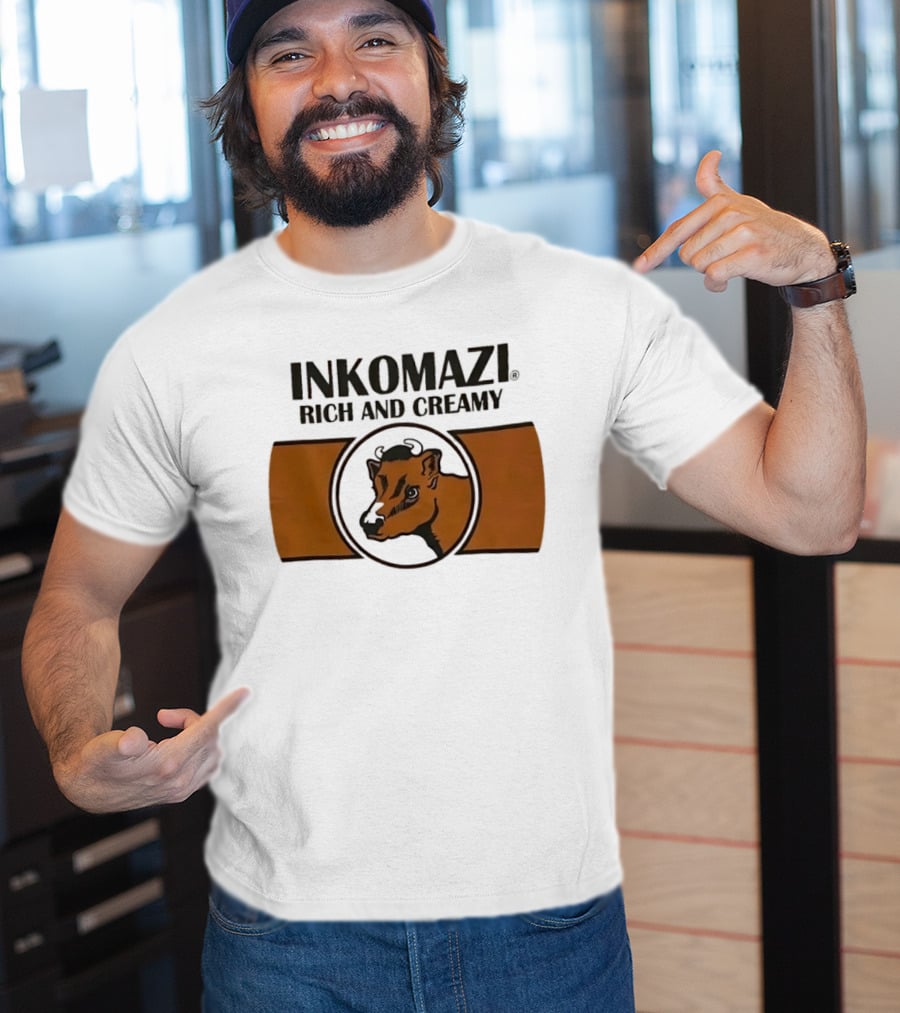INKOMAZI Rich And Creamy Cow Dairy Iconic Branding T-Shirt