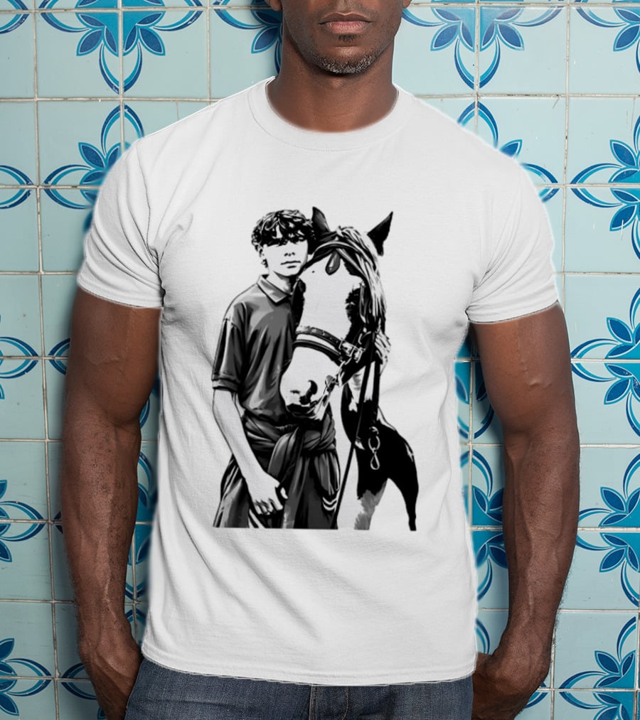 Boy With His Horse Equestrian Farm Life T-Shirt