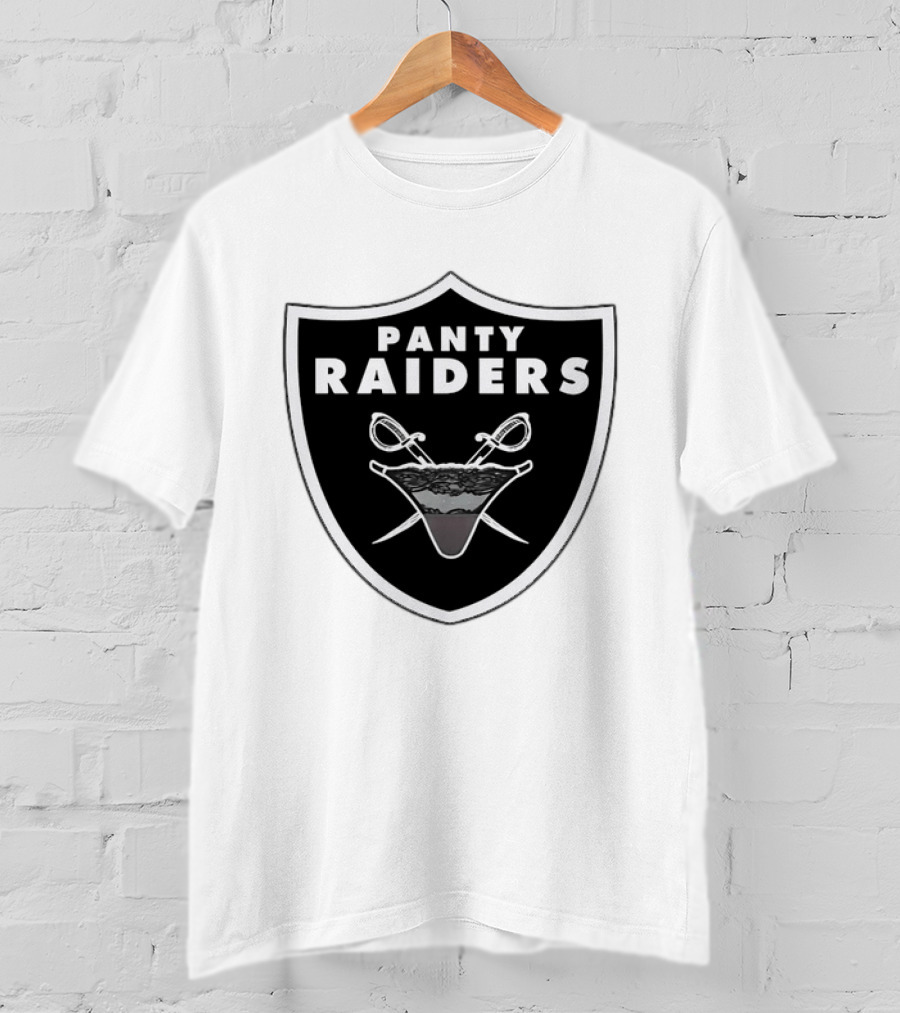 Las Vegas Panty Raiders Shield Swords And Underwear Crest T-Shirt
